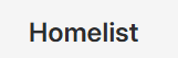 Homelist Logo