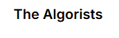 The Algorists